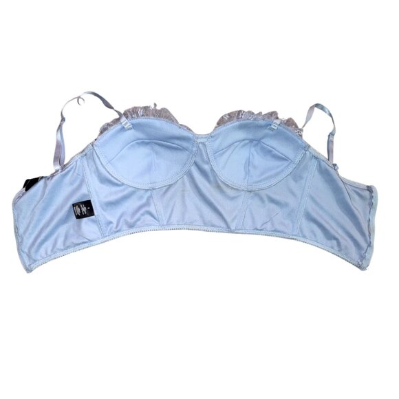 Say What Light Blue Pastel Lace Corset Crop Top Women Size Small - Picture 3 of 11